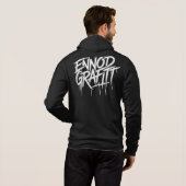 Blusa de frio preta com zíper ENNOID GRÁFITT  Hoodie (Achterkant volledig)
