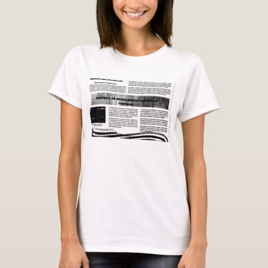 Blusa Estampa de Jornal T-shirt (Voorkant)