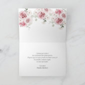 Blusa Pink Floral Quinceañera Bedankkaart (Binnen)