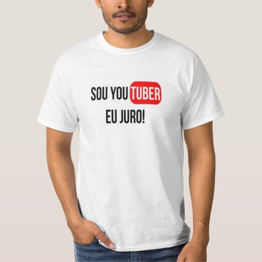 Blusa SOU UM YOUTUBER, EU JURO! T-shirt (Voorkant)