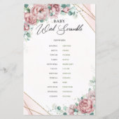 Blusbloemen Eucalyptus Gold Baby Word Scramble (Achterkant)