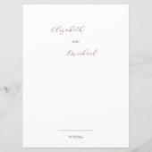 Blush 3D Magnolia Flowers White Menu (Achterkant)