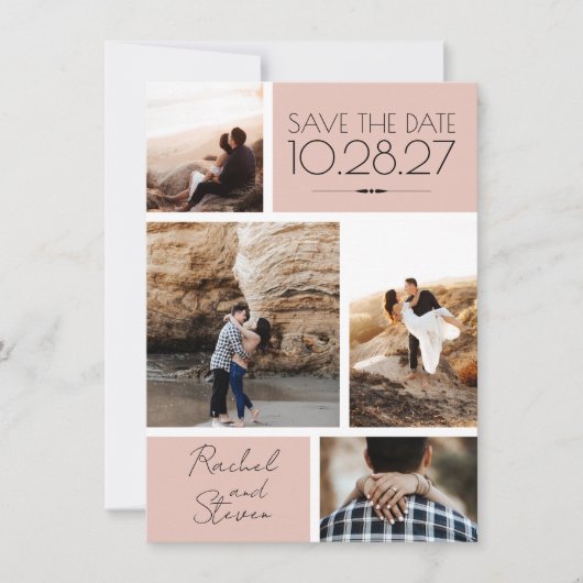 Blush 4 foto save the date (Voorkant)