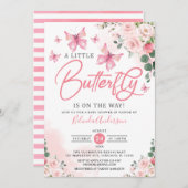 Blush A Little Butterfly is onderweg naar het Baby Kaart (Voorkant / Achterkant)