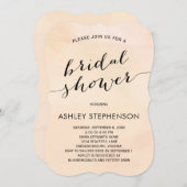 Blush Abridal Waterverf Bridal Shower Invitation Kaart (Voorkant / Achterkant)