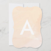 Blush Abridal Waterverf Bridal Shower Invitation Kaart (Achterkant)