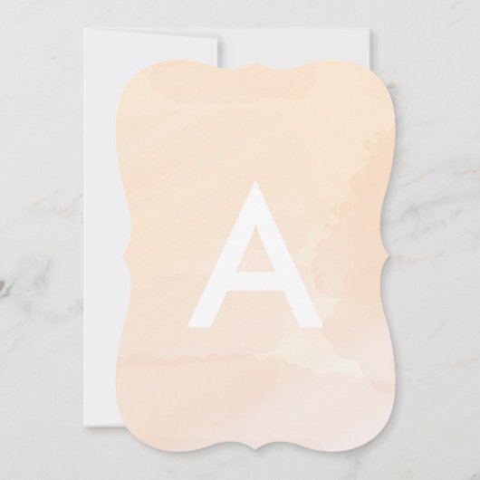 Blush Abridal Waterverf Bridal Shower Invitation Kaart (Achterkant)