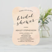 Blush Abridal Waterverf Bridal Shower Invitation Kaart (Staand voorkant)
