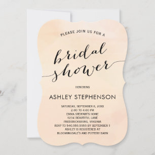 Blush Abridal Waterverf Bridal Shower Invitation Kaart