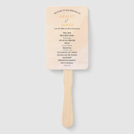 Blush Abrikozen Trouwprogramma Fan, Zachte perzik Handwaaier