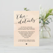 Blush Abrite Waterverf Invitation Enclosure Kaart (Staand voorkant)