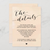 Blush Abrite Waterverf Invitation Enclosure Kaart (Voorkant / Achterkant)