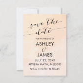 Blush Abritish Waterverf Wedding Save the Date (Voorkant)