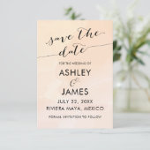 Blush Abritish Waterverf Wedding Save the Date (Staand voorkant)