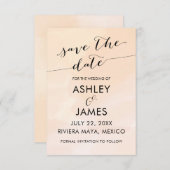 Blush Abritish Waterverf Wedding Save the Date (Voorkant / Achterkant)
