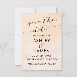 Blush Abritish Waterverf Wedding Save the Date