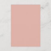 Blush Abstract Tropical Floral Leaf Wedding Informatiekaartje (Achterkant)