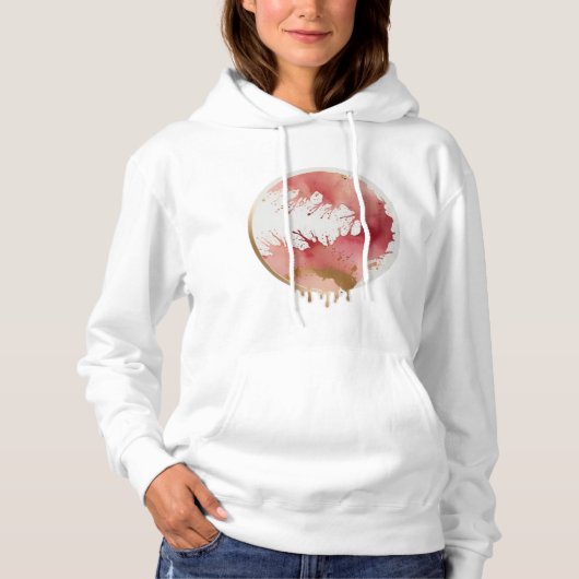 Blush Abstracte kunst | Vrouwen Basic Hoodie (Voorkant)
