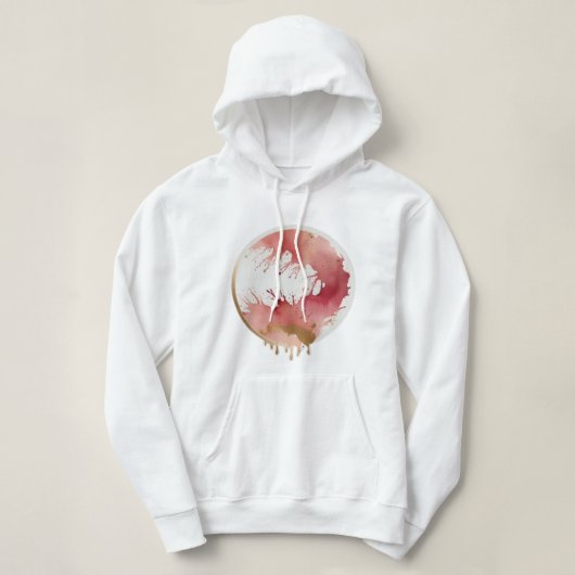 Blush Abstracte kunst | Vrouwen Basic Hoodie (Design voorkant)