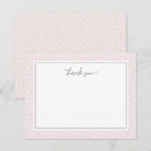 Blush Abstracte Stippen Bedankt Notitiekaartje (Voorkant / Achterkant)