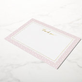Blush Abstracte Stippen Dankjewel Folie Briefkaart (Gedraaid)