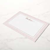 Blush Abstracte Stippen Hartelijk dank Folie brief Folie Feestdagenkaart (Gedraaid)