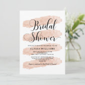 Blush Abstracte strepen | Vrijgezellenfeest Waterv Kaart (Staand voorkant)