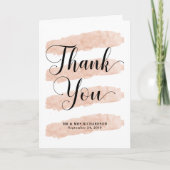 Blush Abstracte Strepen | Waterverf Bedankt (Voorkant)