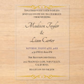 Blush acryl bruiloft uitnodiging eenvoudig (Voorkant)