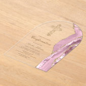 Blush Agate Bevestiging Acryl Uitnodigingen (Laagn)