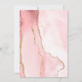 Blush Agate Gold Glitter First Heilige Communie Kaart (Achterkant)