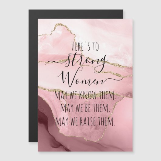 Blush Agate Hier is voor sterke vrouwen (Voorkant / Achterkant)