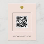 Blush All in One Weddenschap met QR-code Briefkaart (Voorkant)