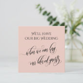 Blush als we je kunnen knuffelen uitgestelde bruil kaart (Staand voorkant)