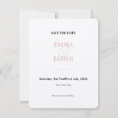 Blush Ampersand Save the Date | Trouwkaart (Voorkant)