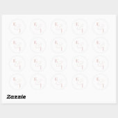Blush Ampersand Trouw | Envelopezegel Ronde Sticker (Vel)