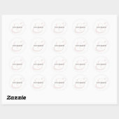 Blush Ampersand Trouw | Monogram Envelop Ronde Sticker (Vel)