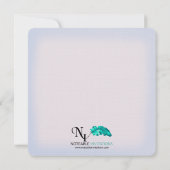 Blush and Blue Teenslippers Beach Weddenschap Kaart (Achterkant)