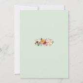 Blush and Bourgundy Rozen Weddenschap Kaart (Achterkant)