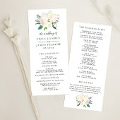 Blush and Cream Floral Bouquet Wedding Ceremony Programmakaart