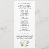 Blush and Cream Floral Bouquet Wedding Ceremony Programmakaart (Achterkant)