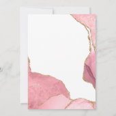 Blush and Gold Agate Bridesmaids Luncheon Kaart (Achterkant)