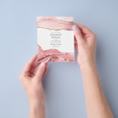 Blush and Gold Agate Wedding Flyer (Hand)