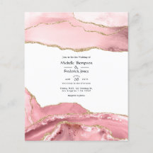 Blush and Gold Agate Wedding