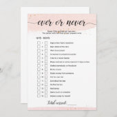 Blush and Gold Ever of Nooit Birthday Game Bedankkaart (Voorkant / Achterkant)