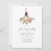 Blush and Gold Floral Bachelorette Party Kaart (Voorkant)