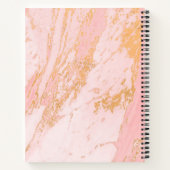 Blush and Gold Marble Pattern, op maat gemaakt Notitieboek (Achterkant)