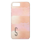 Blush and Gold Monogrammed iPhone 7 Plus Hoesje (Achterkant)