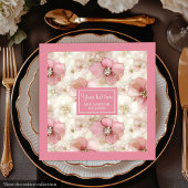 Blush and Gold Napkinс Personalized Elegant Table Servet