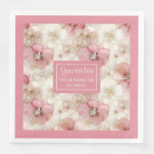 Blush and Gold Napkinс Personalized Elegant Table Servet (Voorkant)